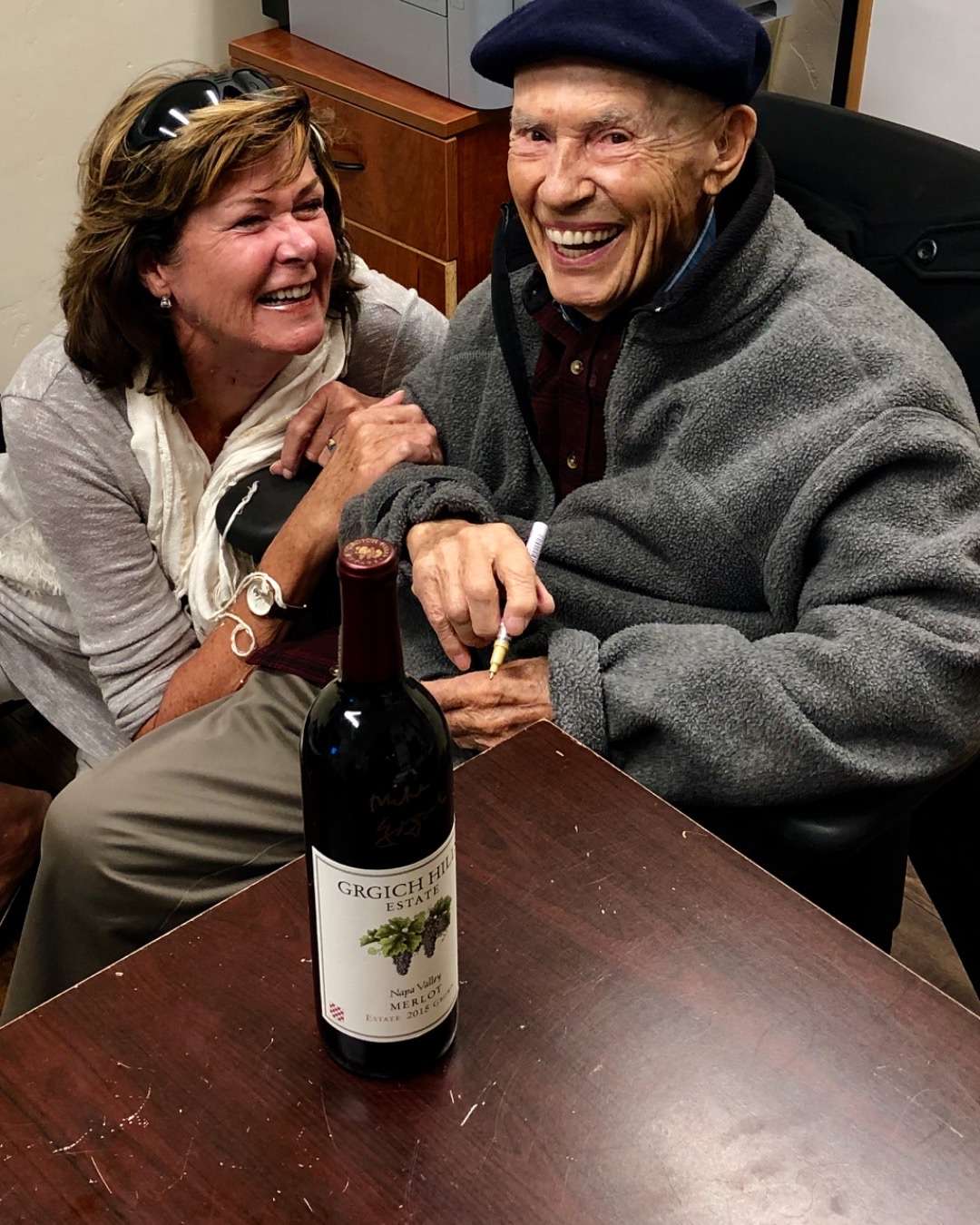 Robin with Mike Grgich