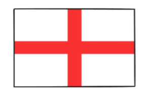 Flag of England with red cross