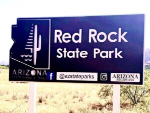 Red Rock State Park sign in Arizona.