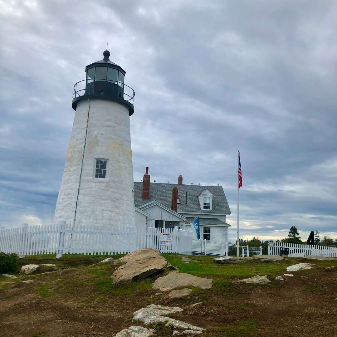 White Lighthouse; Maine in August