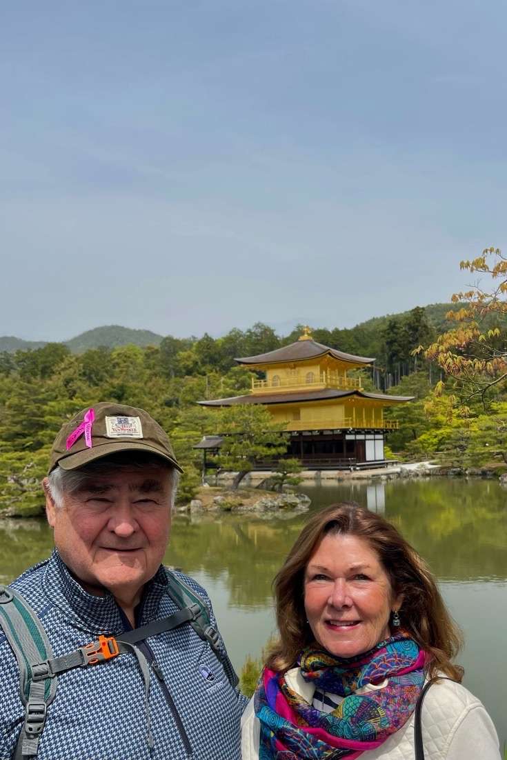 10-Day Japan Trip: Kinkaku-ji Temple (Golden Pavilion) Paul and Robin in front