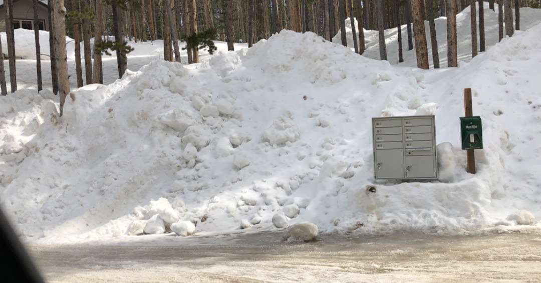 Extra Snow on the side of the road