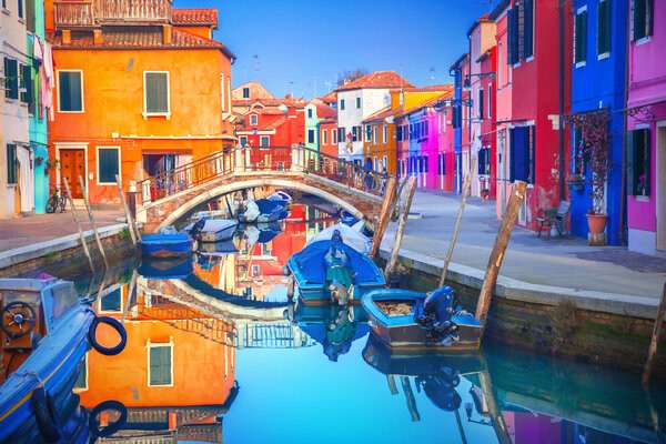 Burano in the Venice Lagoon