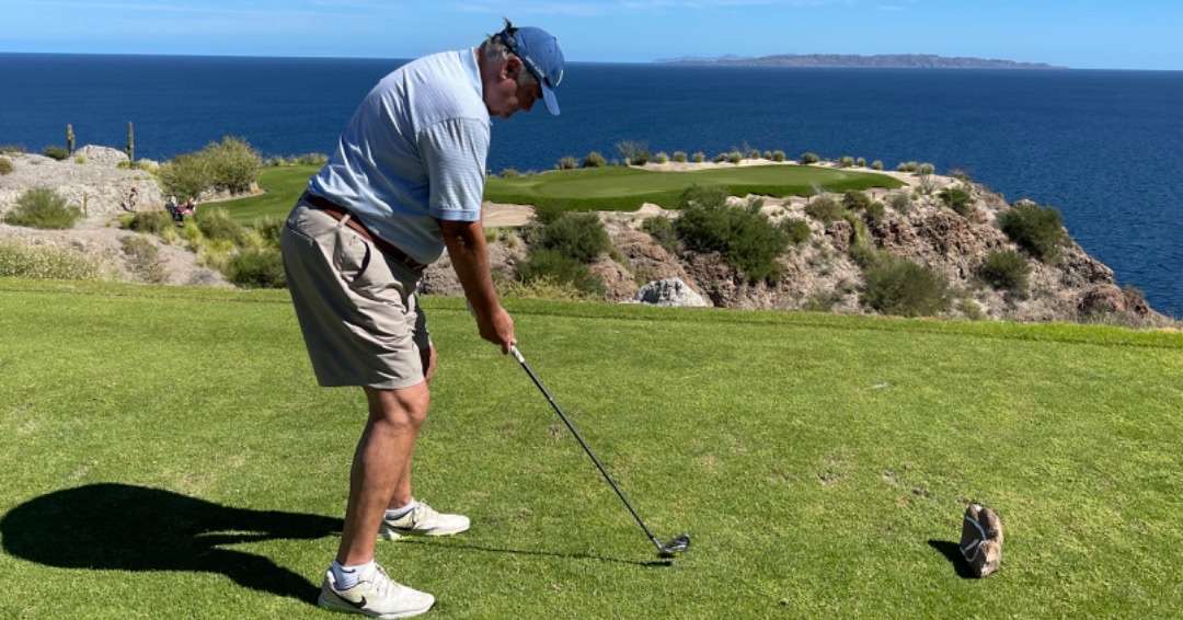 Playing golf in Mexico