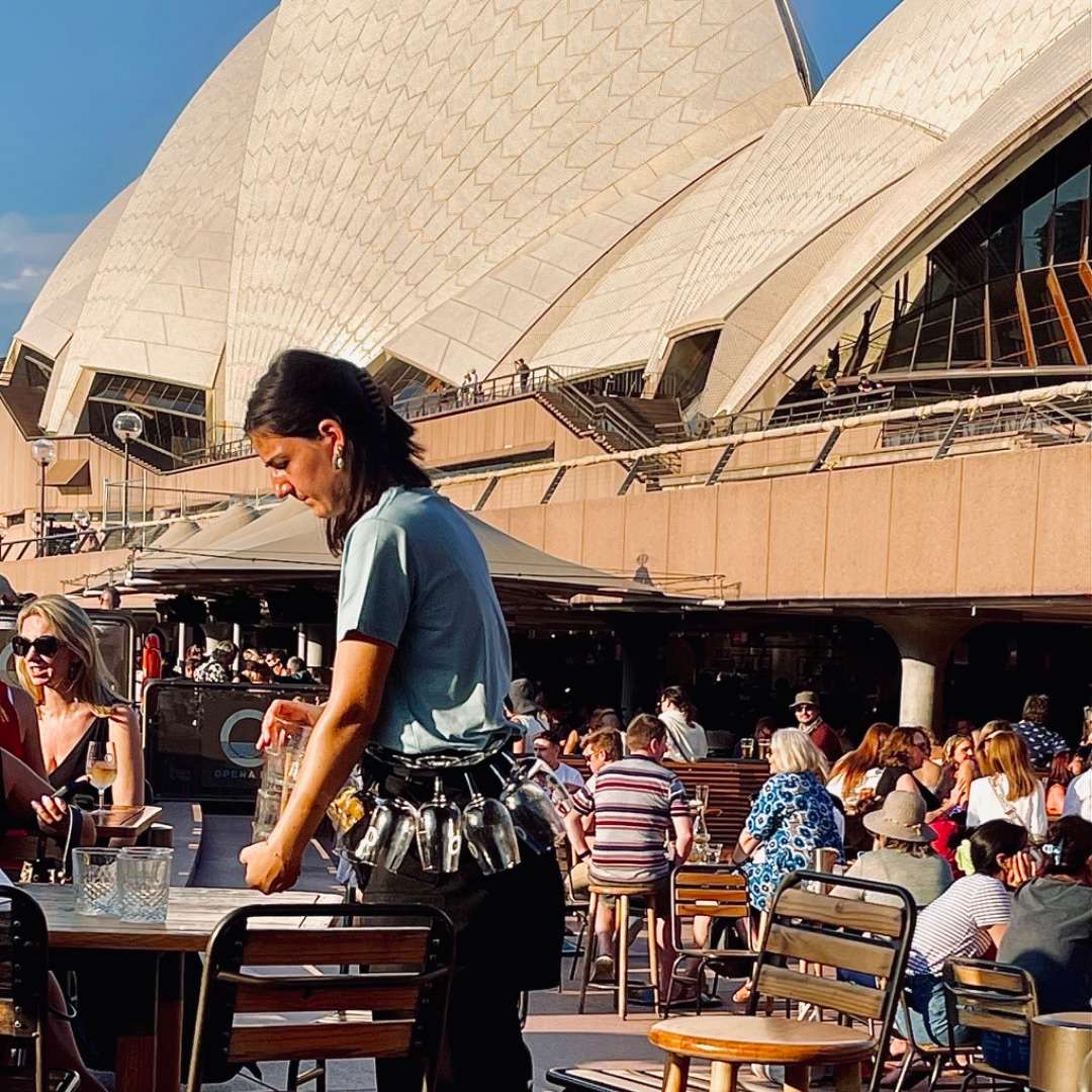 famous theaters sydney opera house girl with glasses