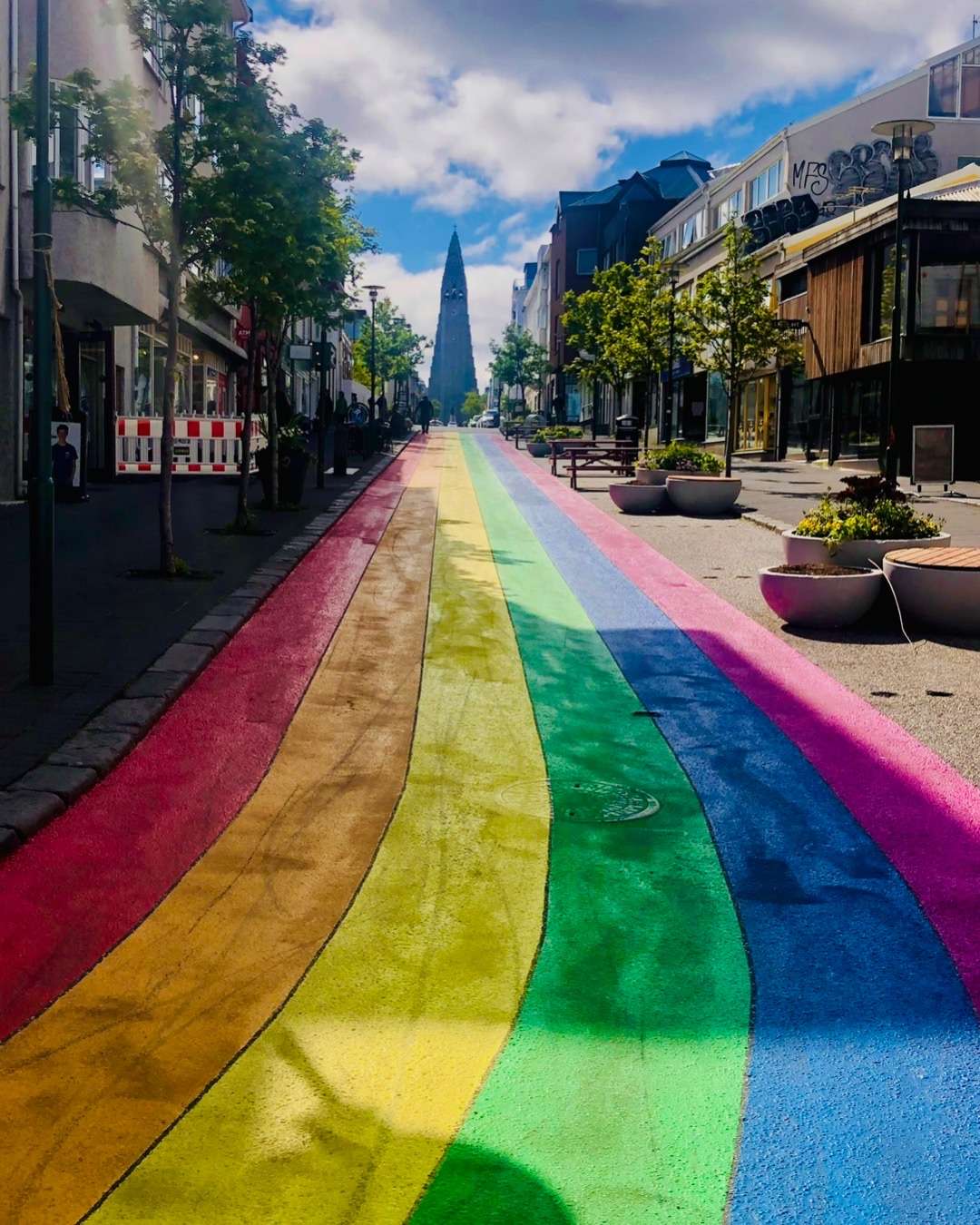 Colorful street in Iceland