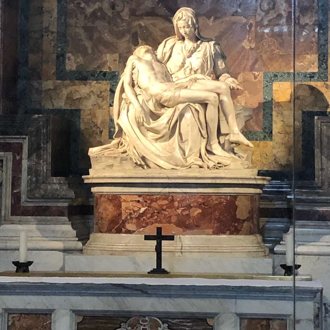 Planning a trip to Italy. The Vatican a statue The pieta