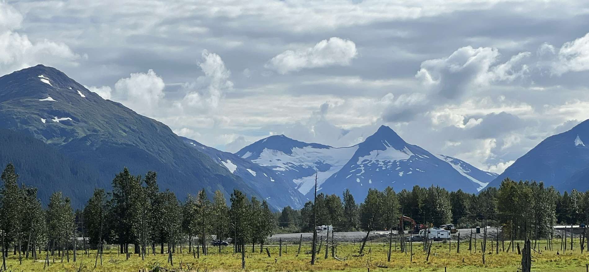 Mountains with glaciers