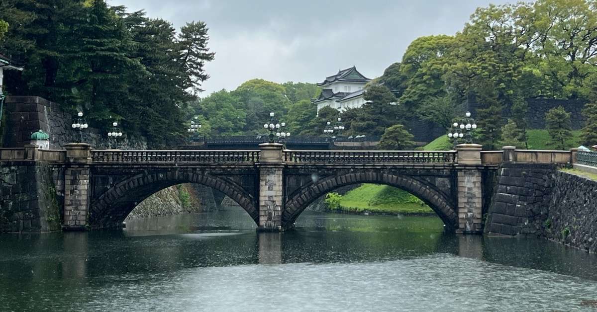 Trips to Japan - Bridge at entrance to Imperial Palace