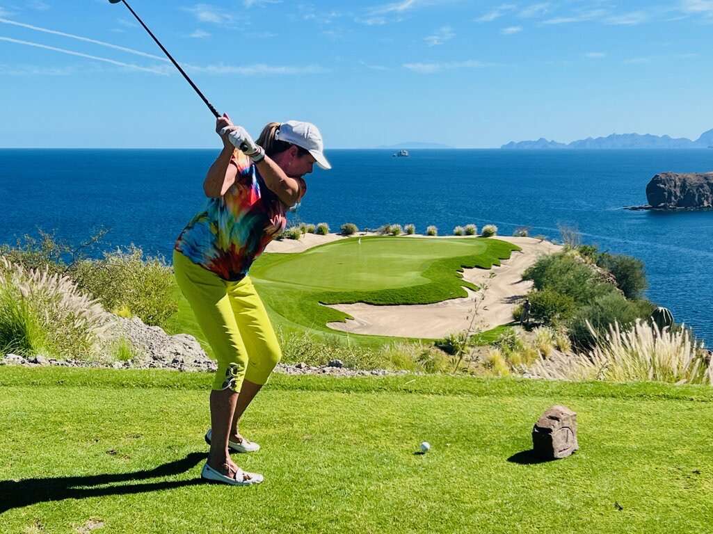 Best Couples Golf trips: Robin Driving the ball