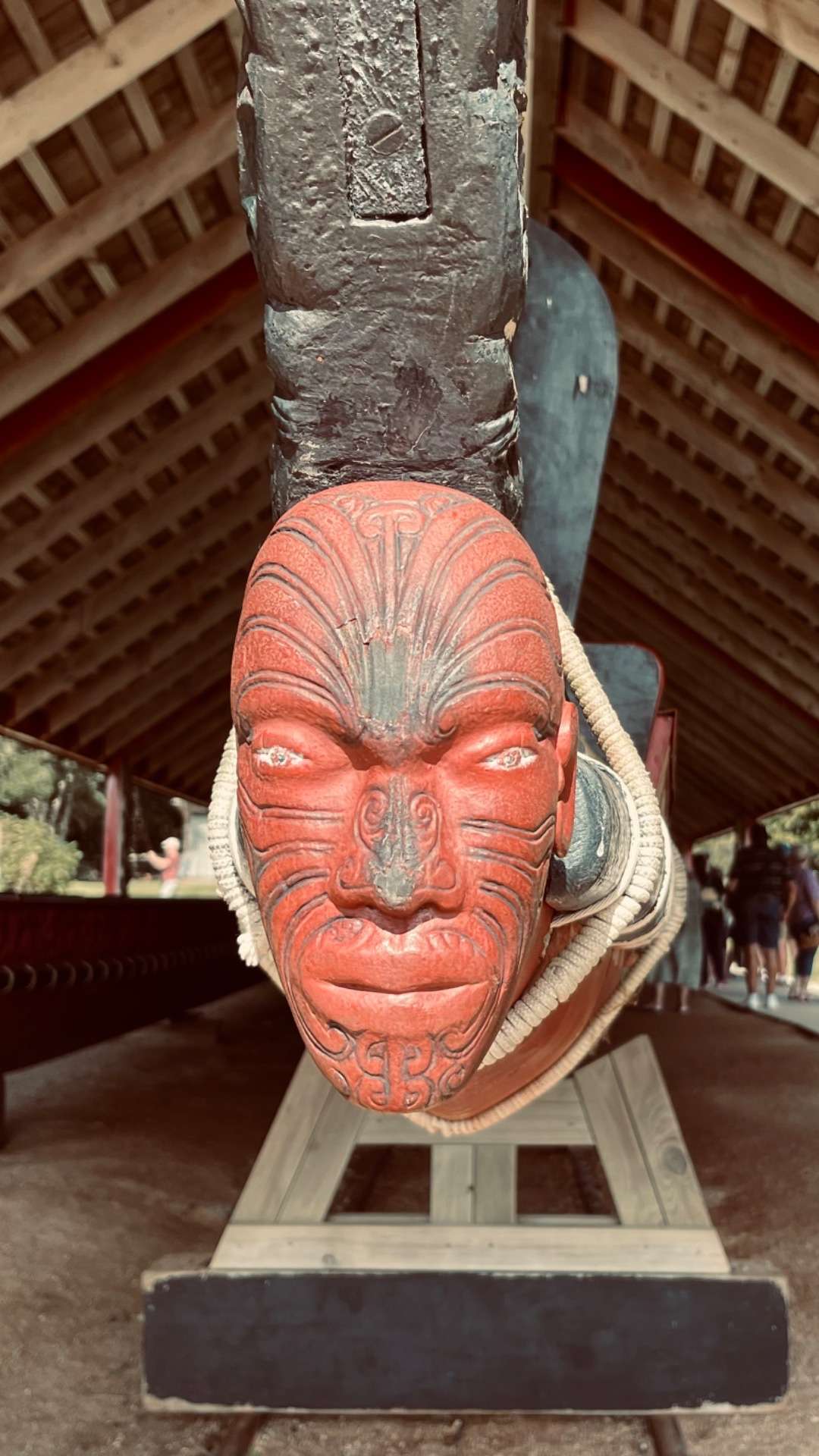 New Zealand Travel Package - Face at end of maori canoe