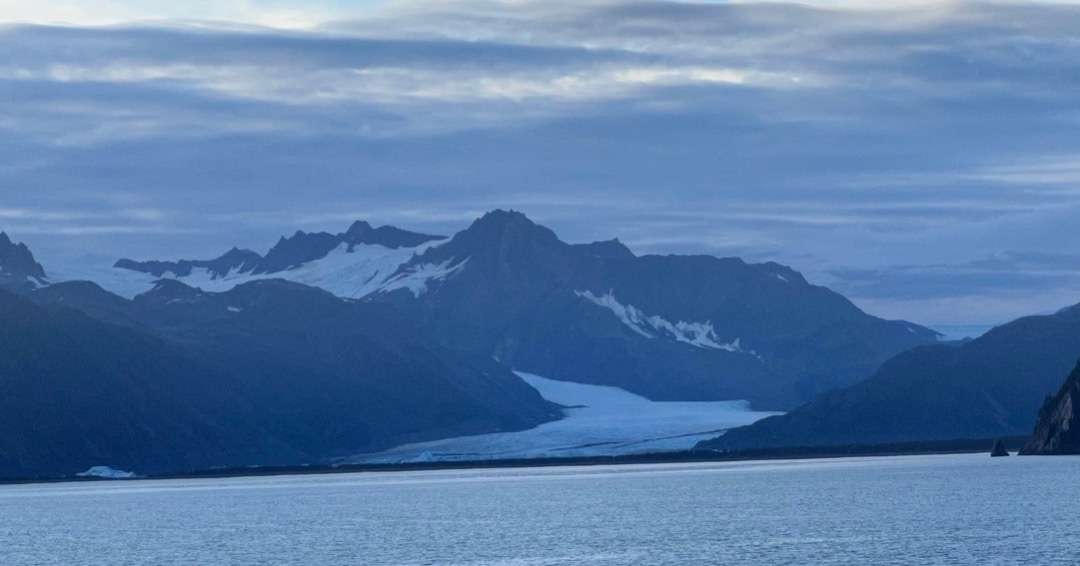 Glacier on Mountain and water