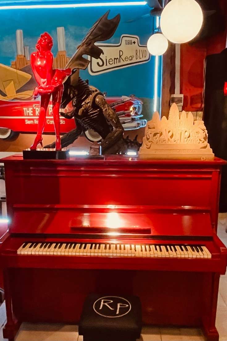 Cambodia Night Life: Red Piano