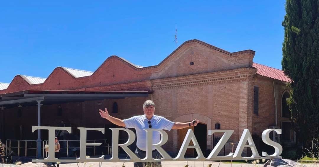 Argentina wine: Cos with Terrazas sign at Mendoza Argentina wineries