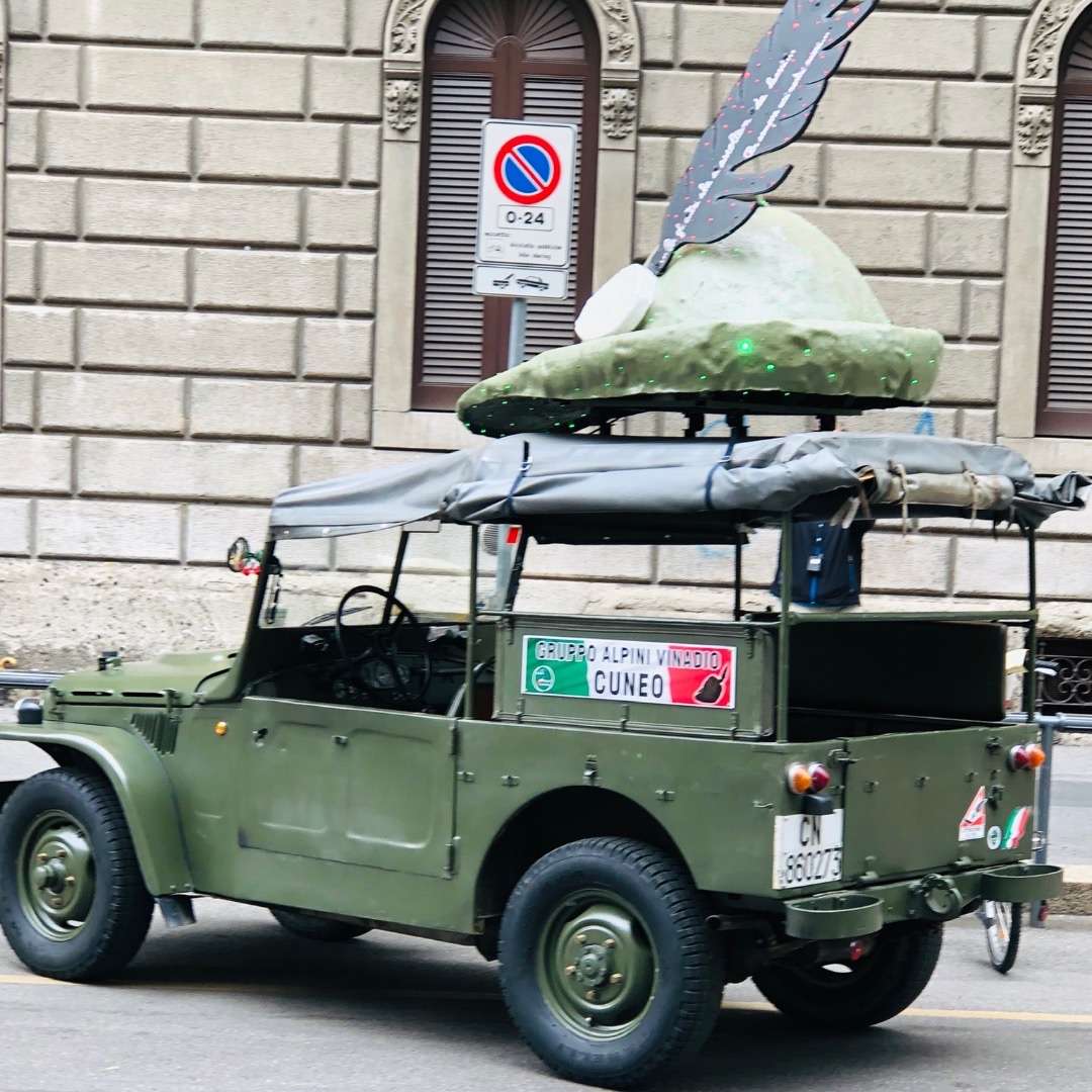 Planning a trip to Italy, Alpini Vehicle in Milan