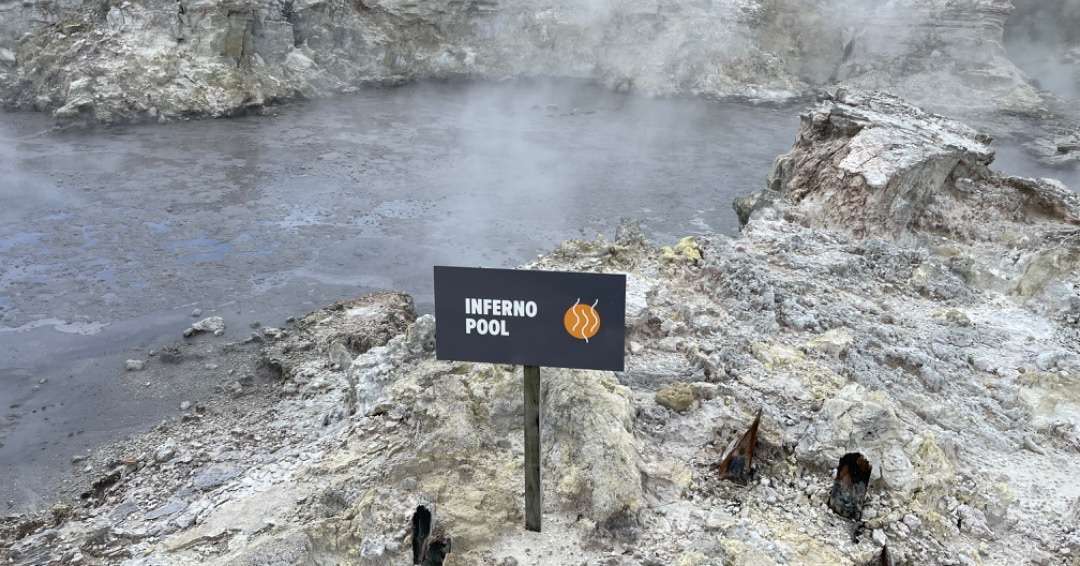 Smoke coming up from the ground