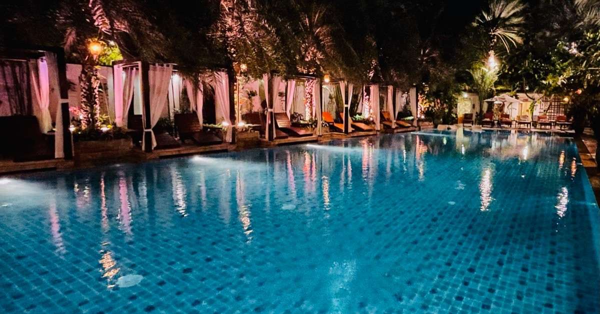 Cambodia itinerary: Palace Gate Hotel Swimming Pool