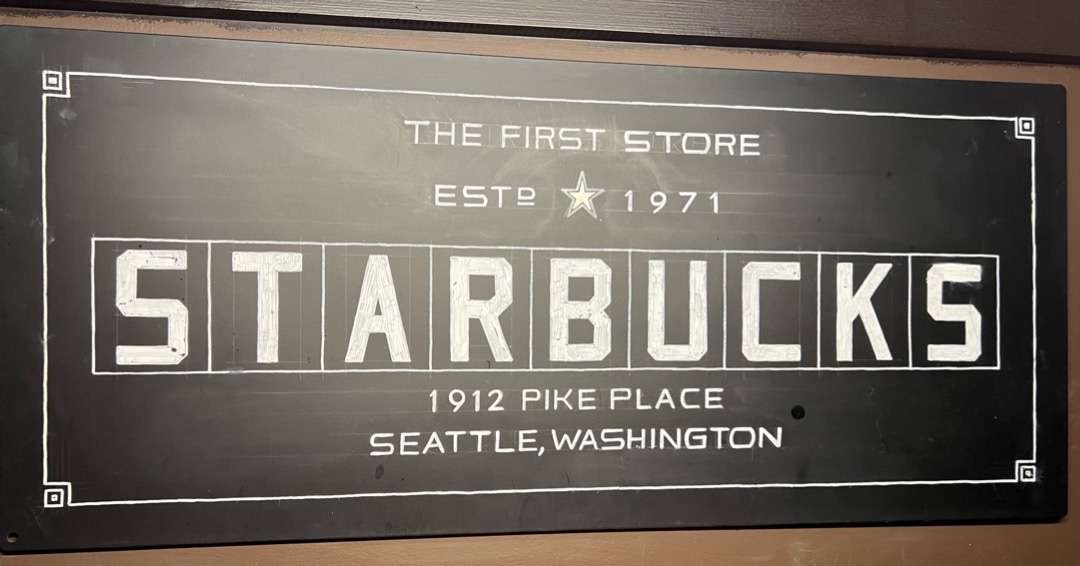 Sign for The First Store Starbucks 912 Pike Place