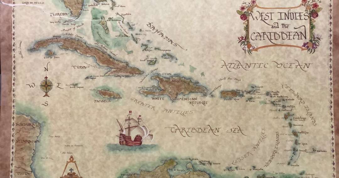 west Indies and the The Caribbean Map