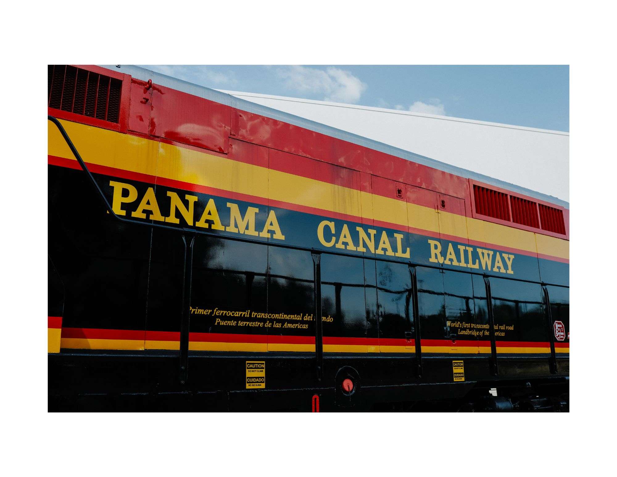 The Red, Yellow and Black Panama Canal Railway car