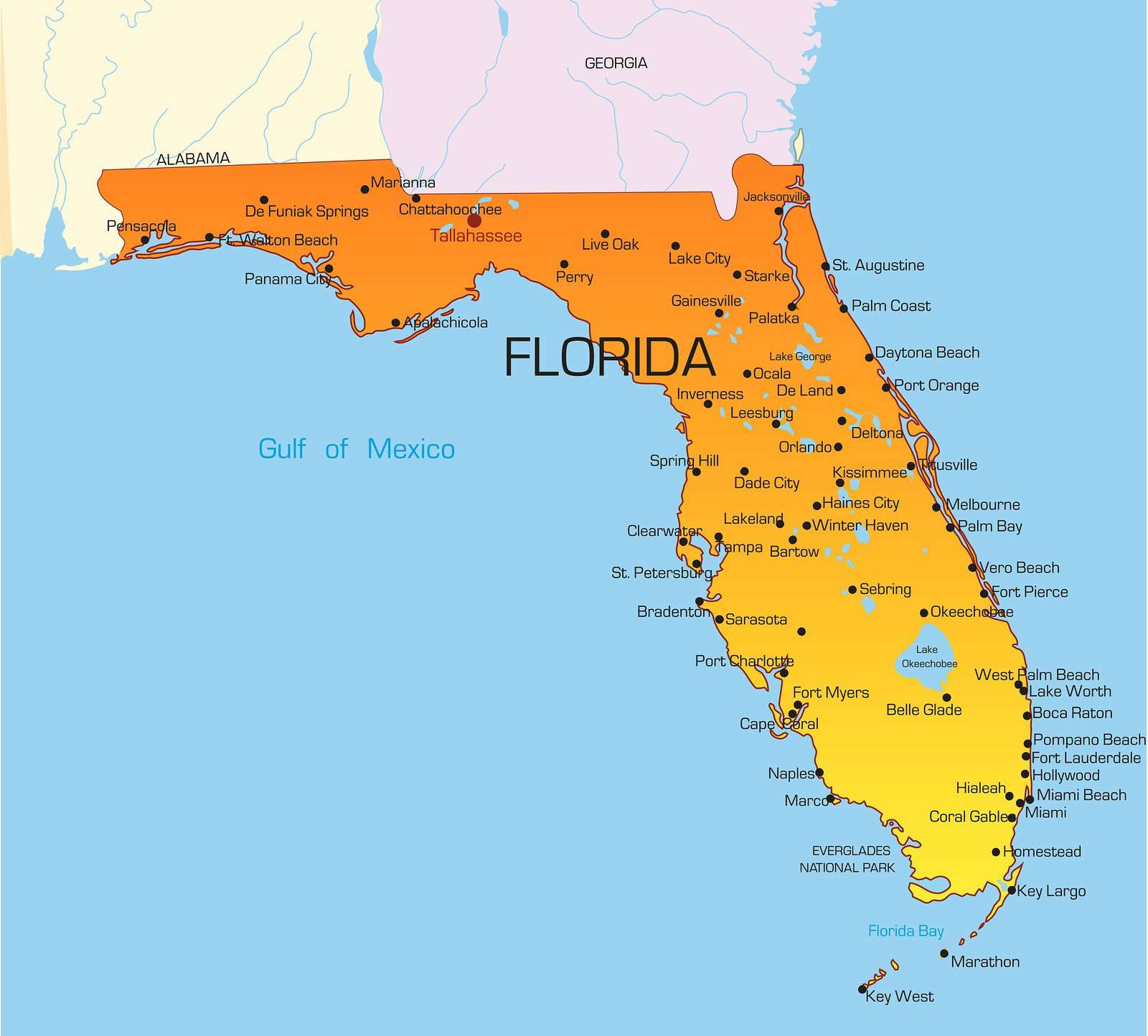 Florida Hiden Gems Map