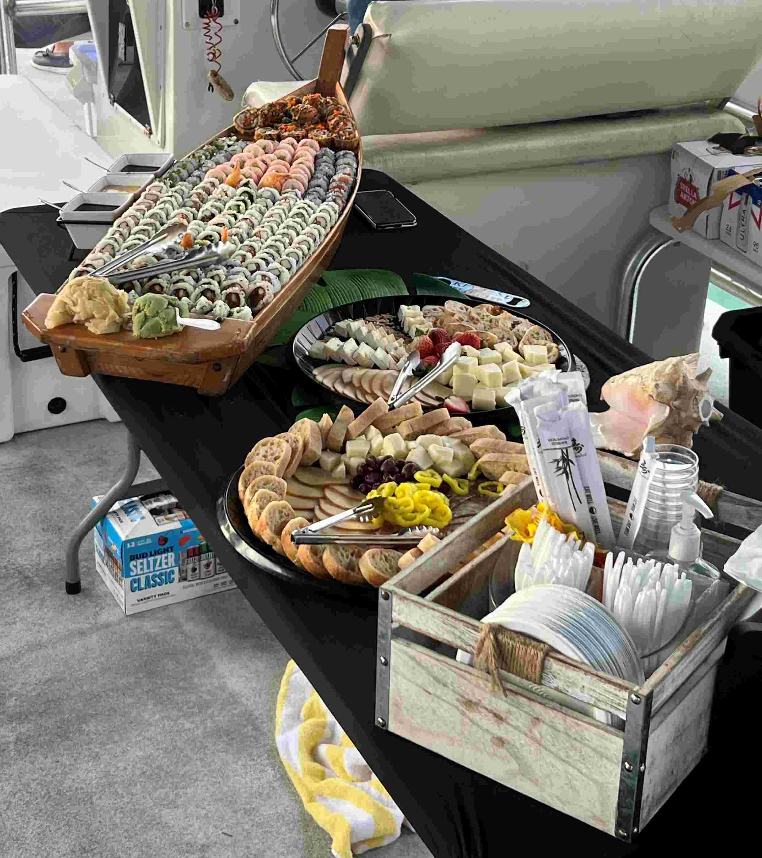 Impressive buffet on Barefoot Billy's Sunset Cruise while sailing around Key West Vacations for Couples