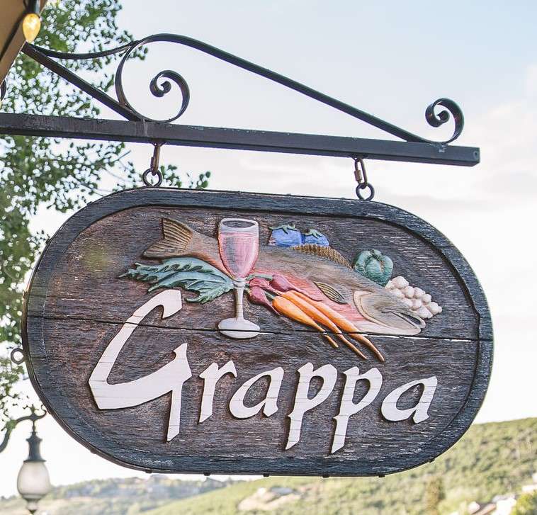 Best time to Visit park City and see the Grappa Restaurant Sign
