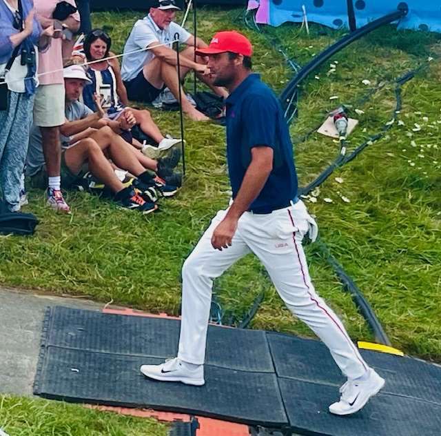 best couples golf trips: Scottie Scheffler at Paris2024