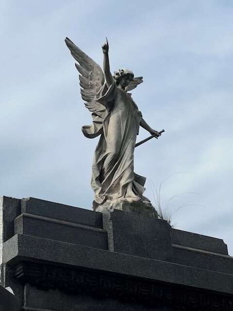Best time to Visit Argentina and stroll through the Recoleta Cemetery: Angel Pointing to the Sky