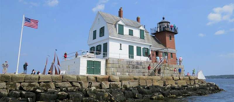 Maine in August Rockland Breakwater Lighthouse
