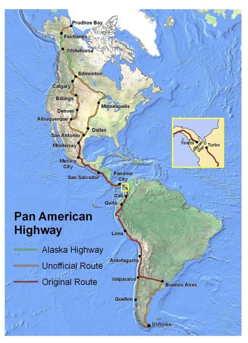 Ushuaia end of the world map