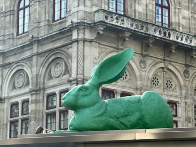 Rabbit on Roof of Building in Vienna