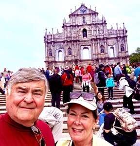 Tourists at Ruins of St. Paul's, Macau