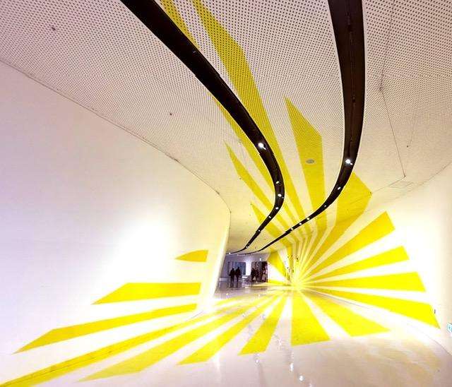 Guggenheim Museum in New York City in yellow