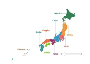 Best Places to Visit Japan: Map of Kansai Region
