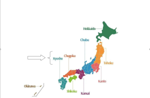 Map of Southern Japan