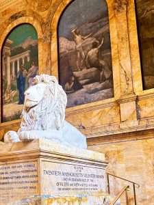 Lion statue honors Massachusetts Volunteer Infantry