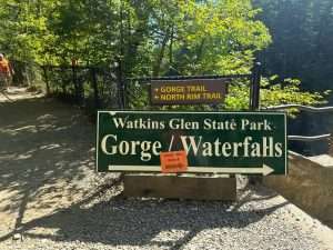 Watkins Glen State Park Gorge and Waterfalls signs