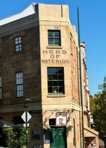 Hero of Waterloo pub exterior in Sydney.