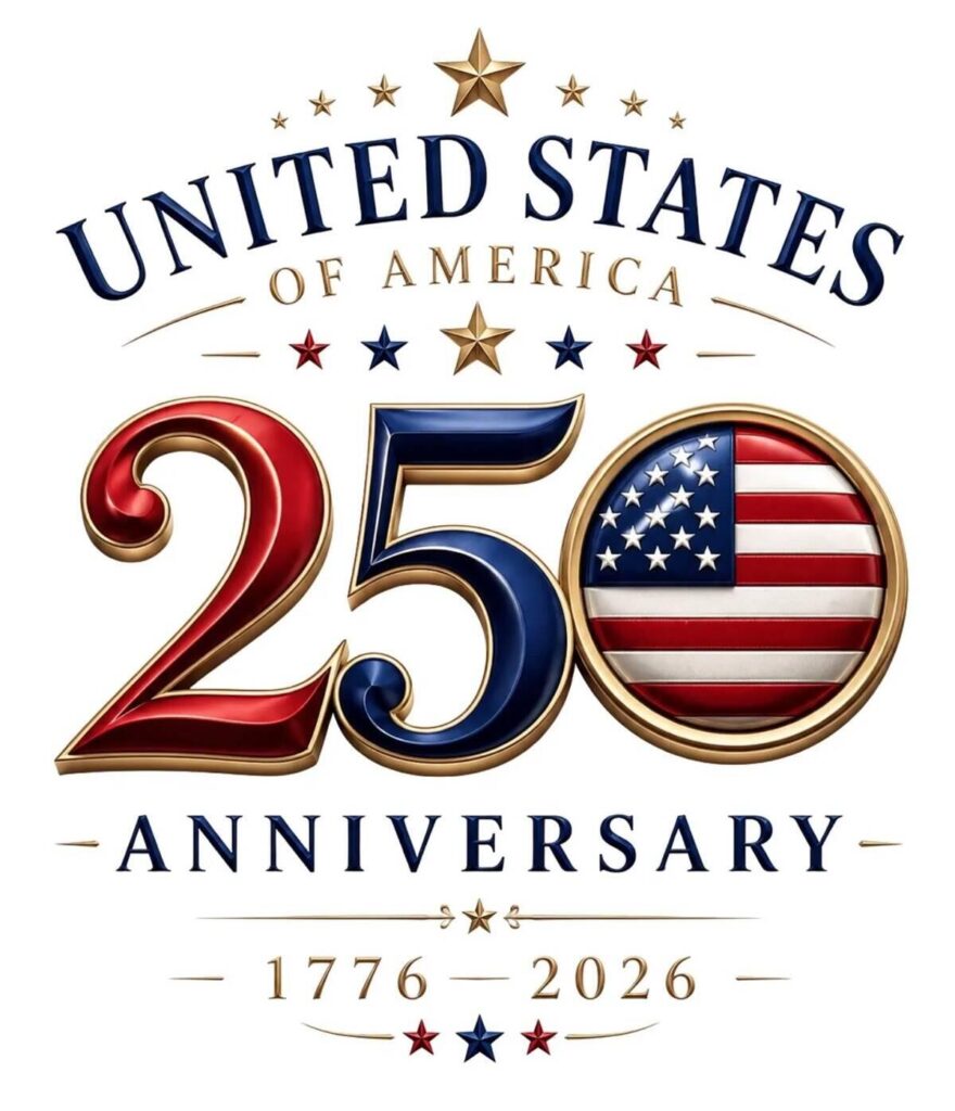 United States 250th anniversary logo 1776-2026