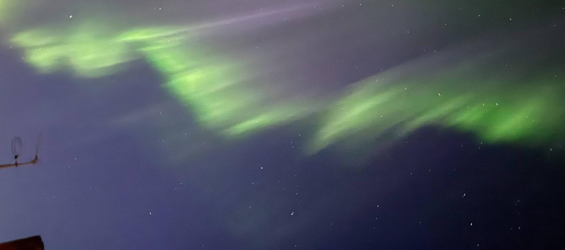 Northern lights in starry night sky