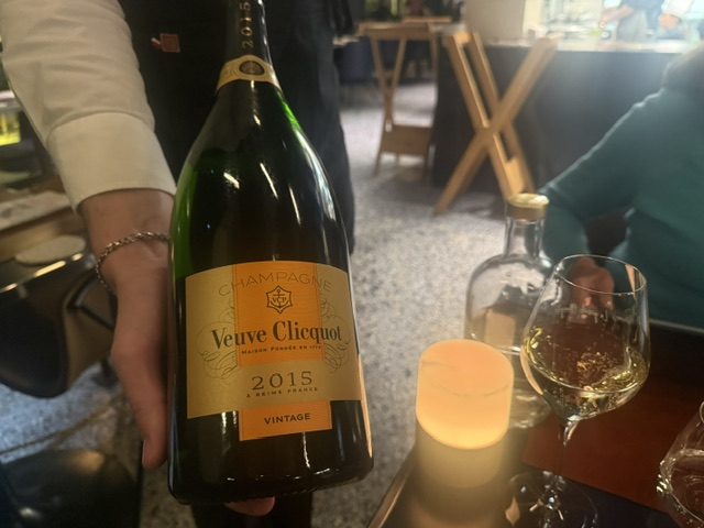 Veuve Clicquot 2015 Vintage Champagne bottle.